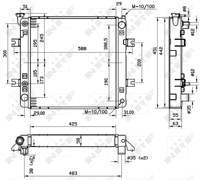 Compre 52241 NRF Radiador de esfriamento de motor