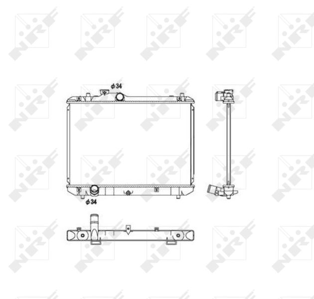 Radiador de esfriamento de motor Suzuki Swift III RS