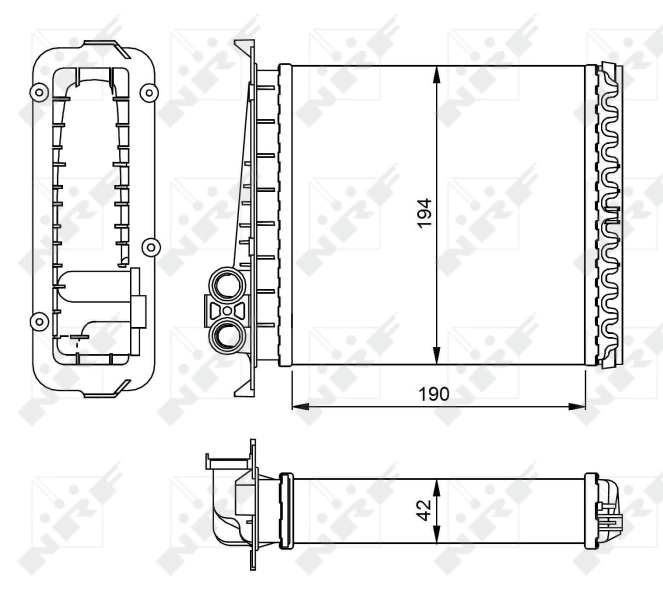  Radiador de forno (de aquecedor) Volvo V70 I carrinha (LV) (1997 - 2000) I