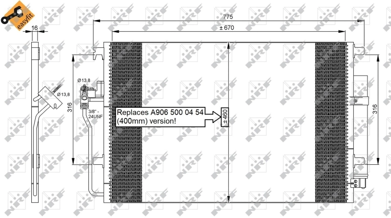 Compre 35849 NRF Radiador de aparelho de ar condicionado