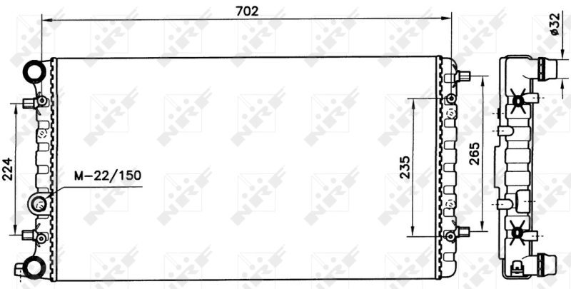 Compre 58143 NRF Radiador de esfriamento de motor
