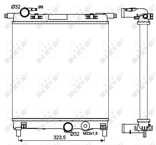 53102 NRF Radiador de esfriamento de motor