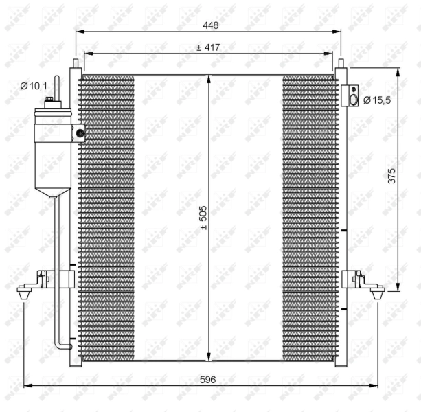 Radiador de aparelho de ar condicionado 35871 NRF