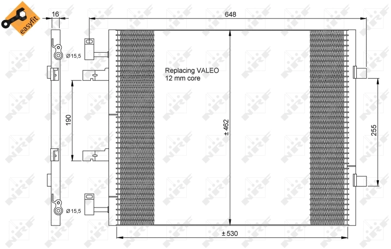 Compre 35845 NRF Radiador de aparelho de ar condicionado