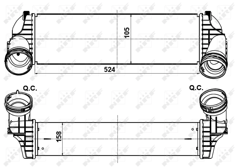 Radiador de intercooler 30359 NRF