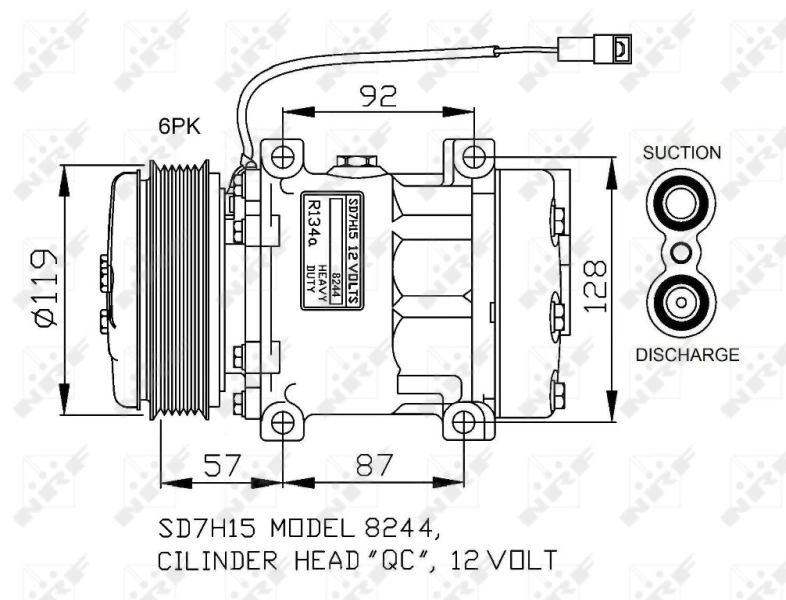 Compressor de aparelho de ar condicionado 32771 NRF