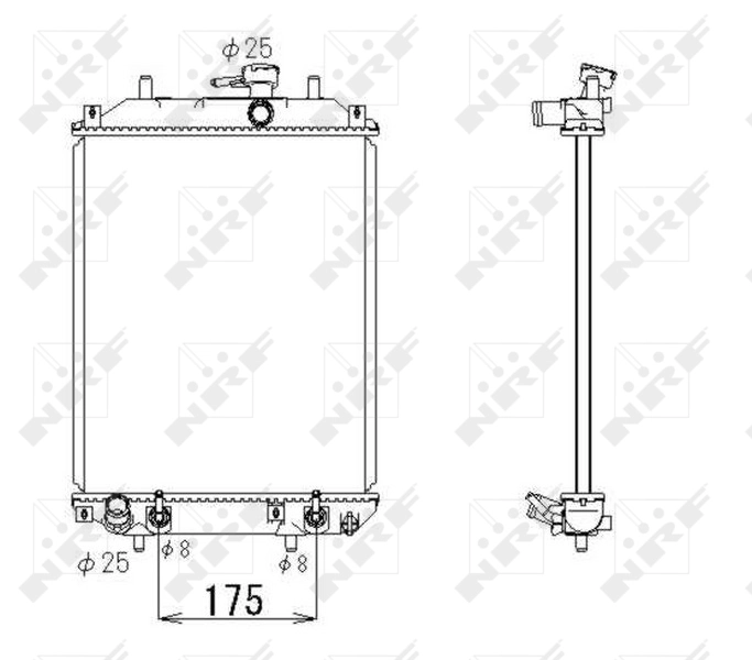 Compre 53414 NRF Radiador de esfriamento de motor