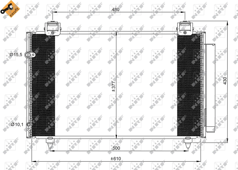 Radiador de aparelho de ar condicionado 35861 NRF