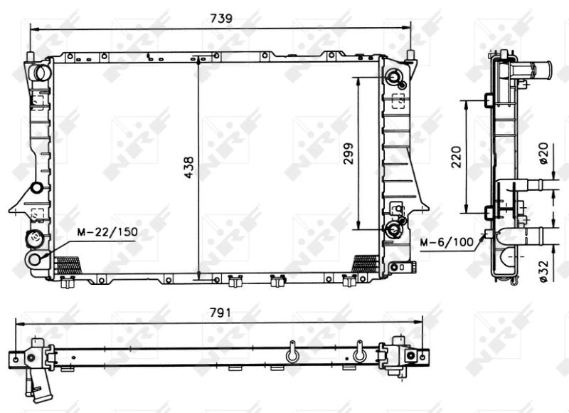 51317 NRF Radiador de esfriamento de motor
