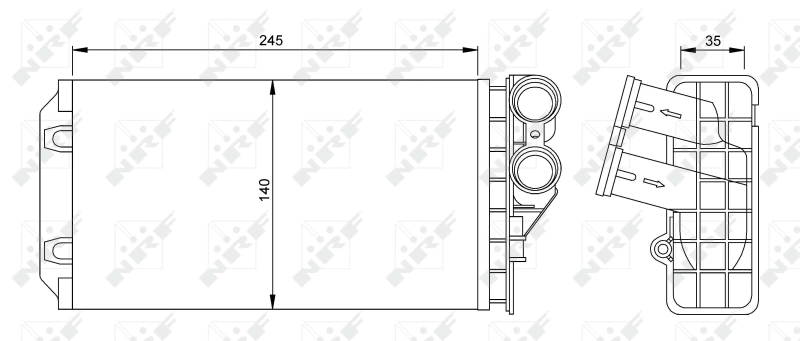 Radiador de forno (de aquecedor) 54251 NRF