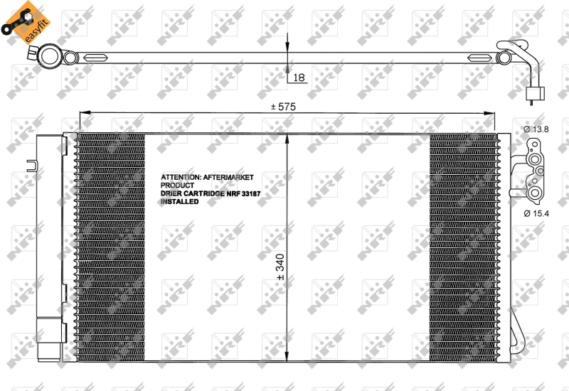 Radiador de aparelho de ar condicionado NRF 35773