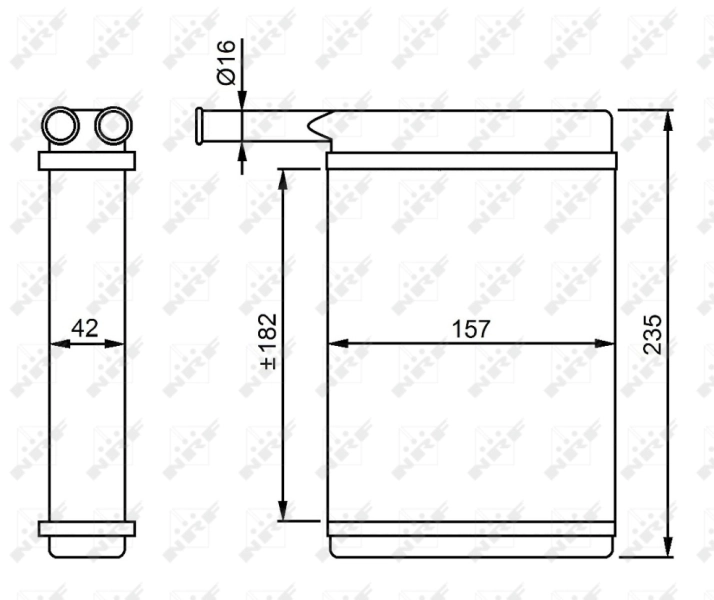 Radiador de forno (de aquecedor) NRF 52221