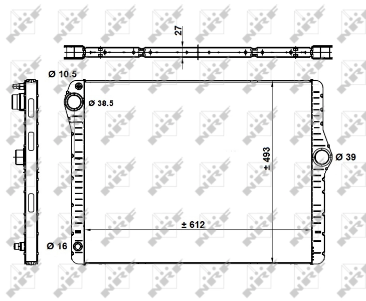 Radiador de esfriamento de motor 50479 NRF