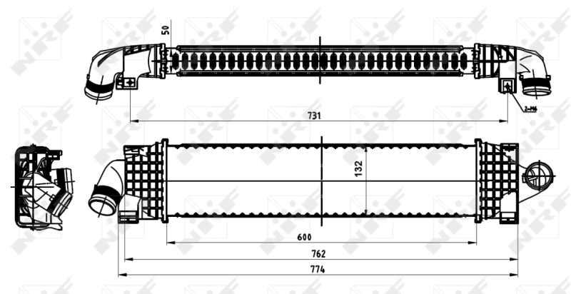 Radiador de intercooler 30870 NRF