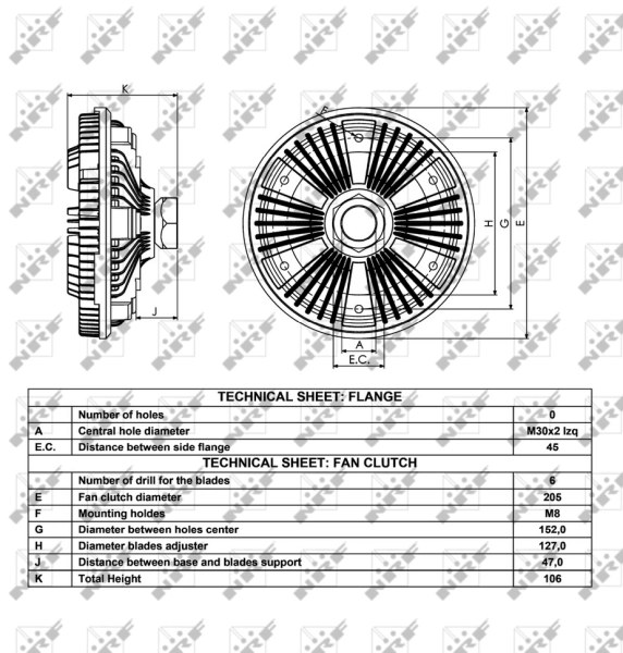 Acoplamento viscoso de ventilador de esfriamento 1403247 DAF