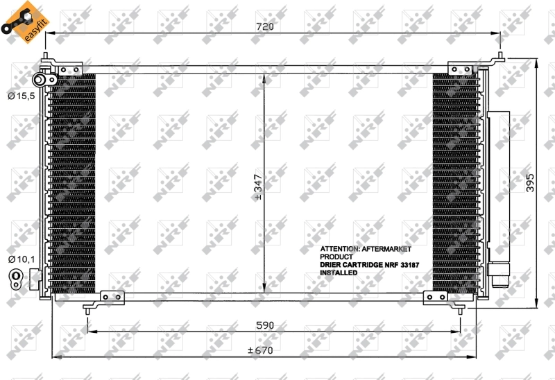 Compre 35561 NRF Radiador de aparelho de ar condicionado
