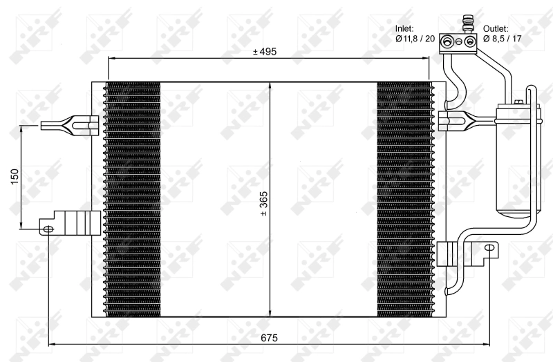 Radiador de aparelho de ar condicionado NRF 35599 preço, a partir de 90,49 USD