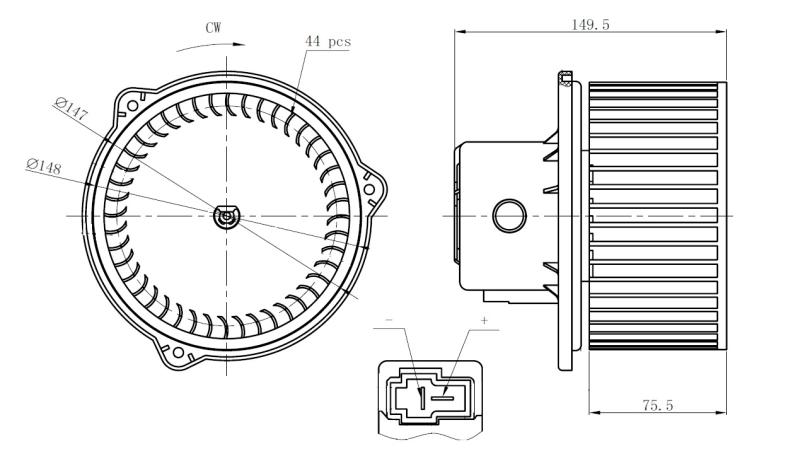 4025NU1 Polcar Motor de ventilador de forno (de aquecedor de salão)