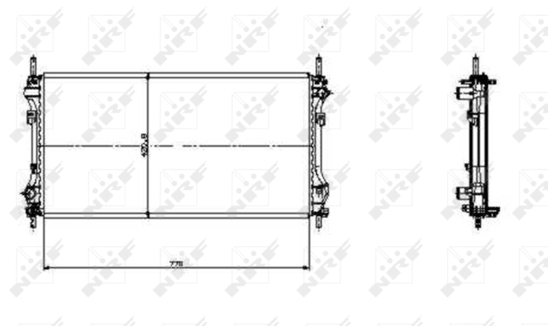 Radiador de esfriamento de motor 519697 NRF