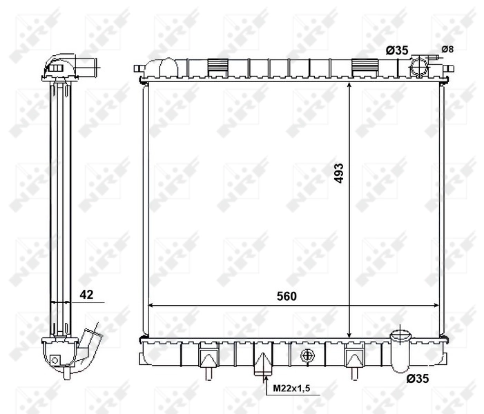 Radiador de esfriamento de motor Land Rover Range Rover II LP, P38A