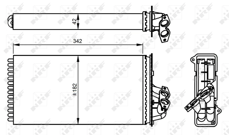 Radiador de forno (de aquecedor) 54297 NRF