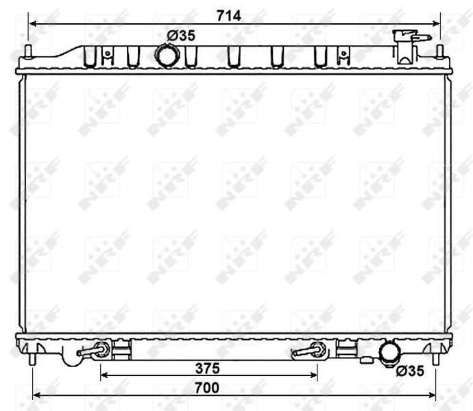 Radiador de esfriamento de motor para Nissan Murano  Z50