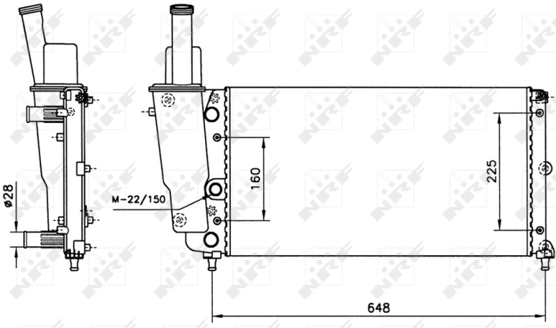 Compre 58072 NRF Radiador de esfriamento de motor