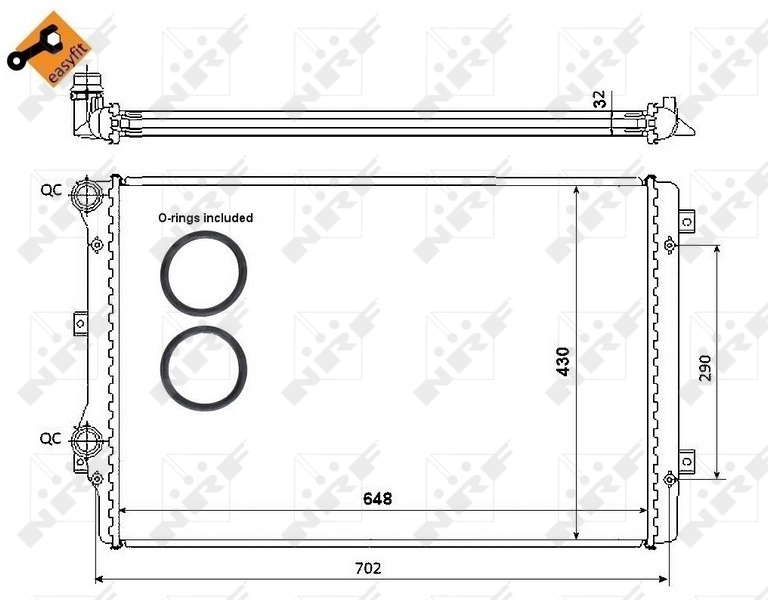 Compre 53816 NRF Radiador de esfriamento de motor