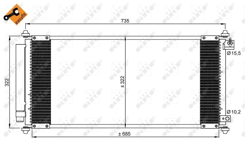 Radiador de aparelho de ar condicionado NRF 35791