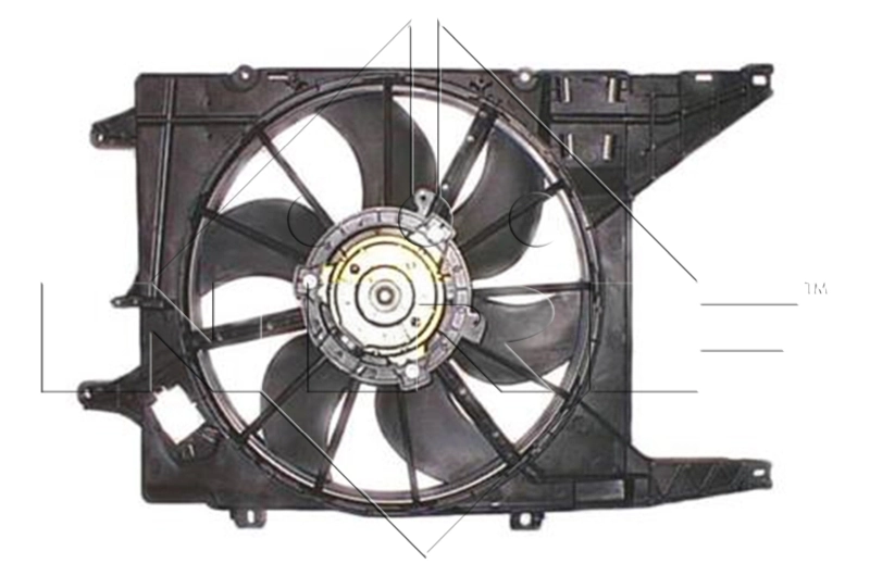 Compre 8200765566 VAG Difusor do radiador de esfriamento, montado com motor e roda de aletas