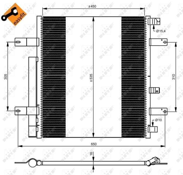 Radiador de aparelho de ar condicionado para Mercedes Benz Truck TRUCK ATEGO I 