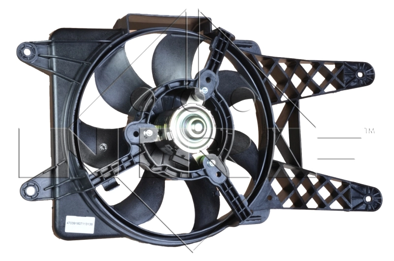 47039 NRF Difusor do radiador de esfriamento, montado com motor e roda de aletas
