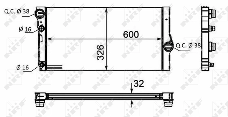 Compre 58466 NRF Radiador de esfriamento de motor