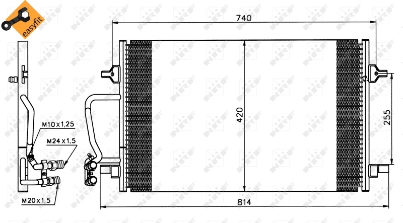 Radiador de aparelho de ar condicionado Audi A8 D2 4D2, 4D8
