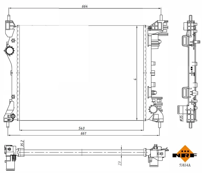 Radiador de esfriamento de motor Fiat/Alfa/Lancia 50522910 preço, a partir de 94,71 USD