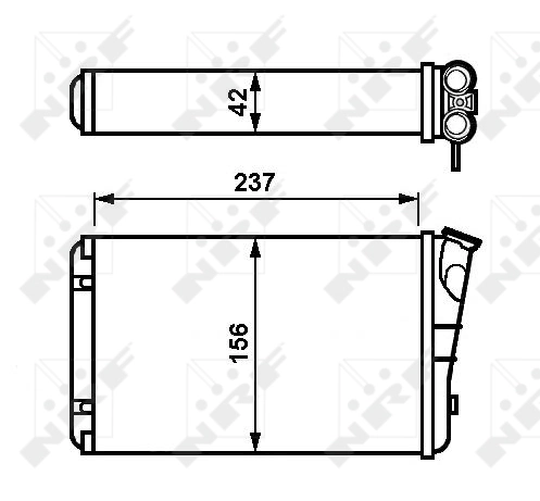  Radiador de forno (de aquecedor) Opel Omega B sedan (25, 26, 27) (1994 - 2005) B