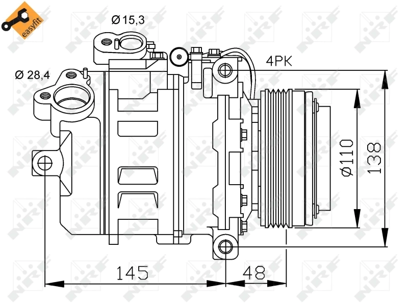 Compre 32465 NRF Compressor de aparelho de ar condicionado