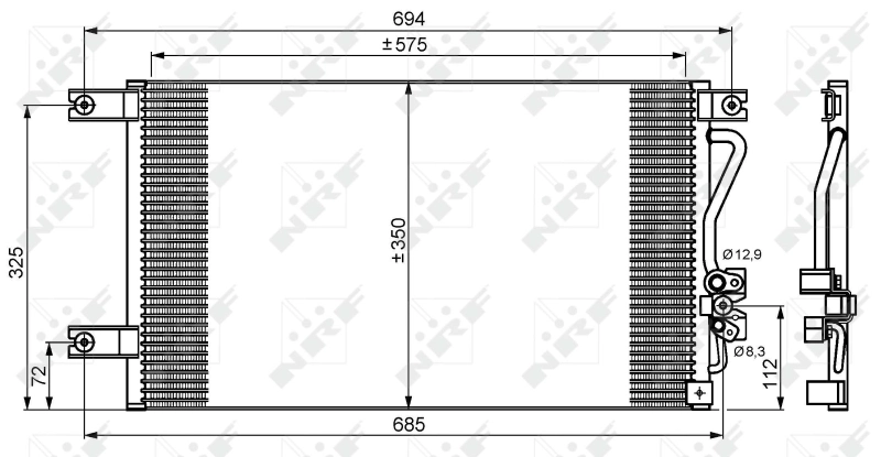 Radiador de aparelho de ar condicionado Mitsubishi L 200  K60, K70 ao melhor preço
