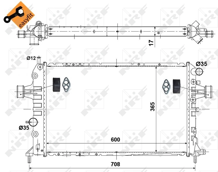 Compre 53441 NRF Radiador de esfriamento de motor