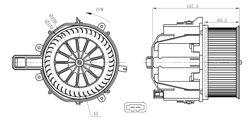 Compre Motor de ventilador de forno (de aquecedor de salão) Porsche 911 