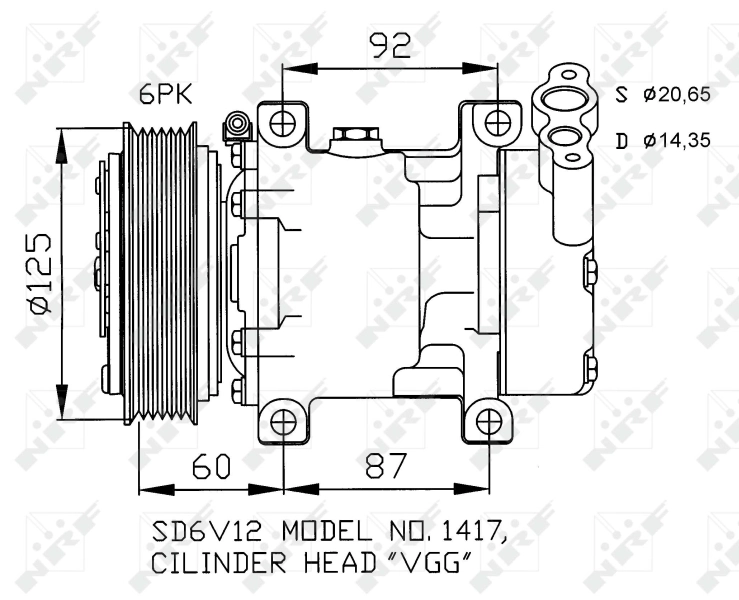 Compressor de aparelho de ar condicionado NRF 32235 preço, a partir de 76,44 USD