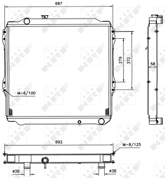 Radiador de esfriamento de motor Jdeus M0280440 preço, a partir de 184,81 USD