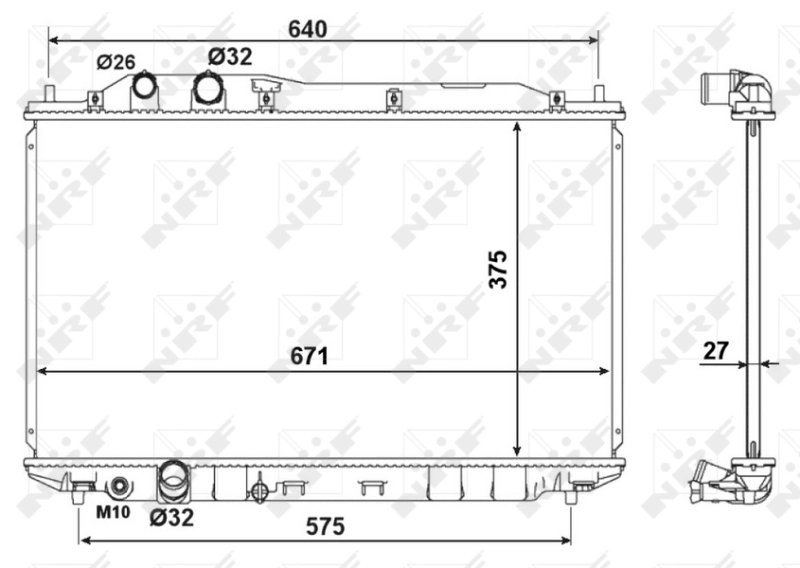 Compre 53186 NRF Radiador de esfriamento de motor