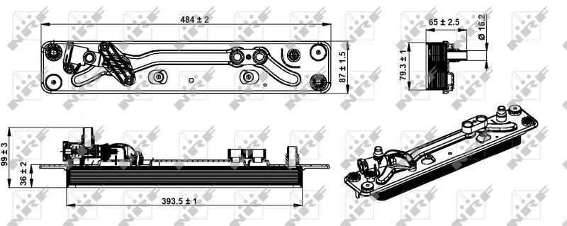 31285 NRF Radiador de esfriamento, Caixa Automática de Mudança