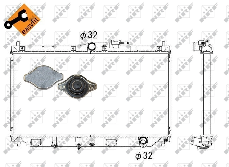 Radiador de esfriamento de motor Honda Accord IV CB3, CB7 ao melhor preço