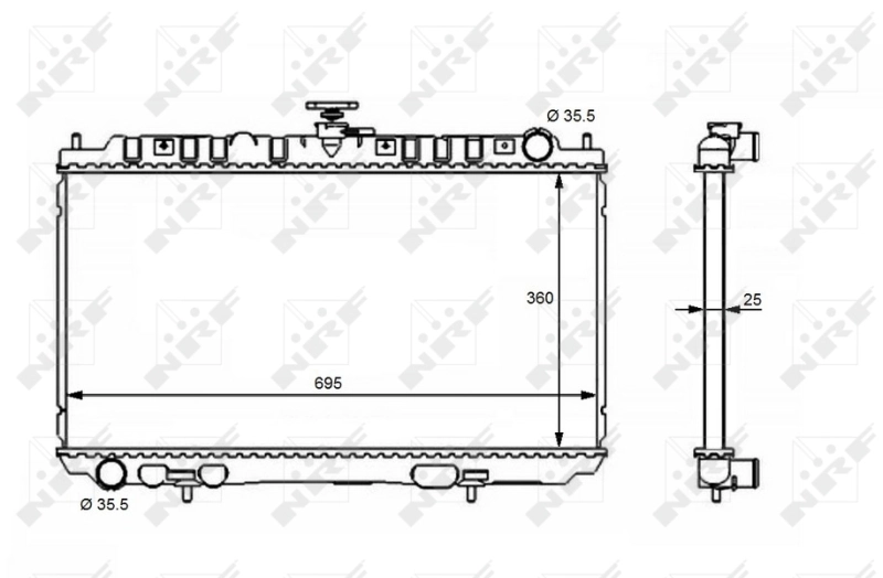 Compre 53388 NRF Radiador de esfriamento de motor