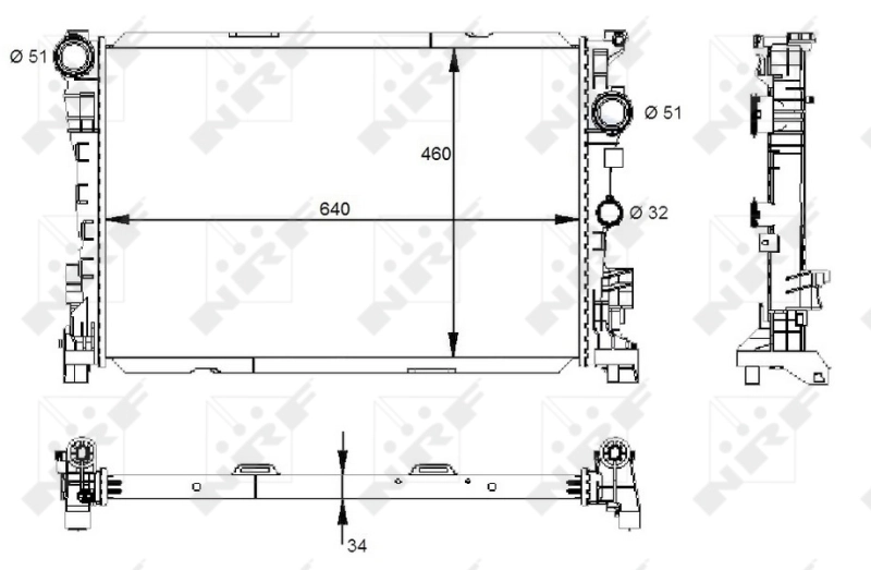 59133 NRF Radiador de esfriamento de motor