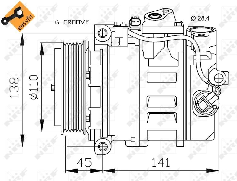 Compressor de aparelho de ar condicionado Mercedes 4472209051