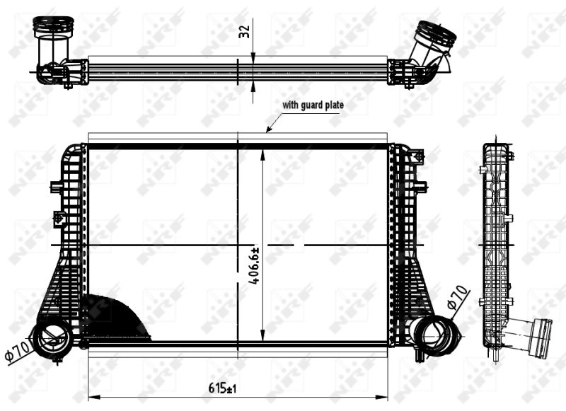 Radiador de intercooler 30454 NRF