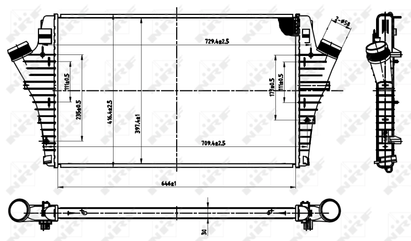 Radiador de intercooler 30475 NRF